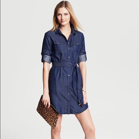dark chambray dress